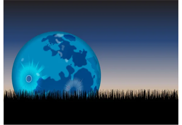 Illustration of full moon night. — Stock Photo, Image