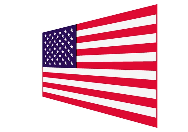 American USA Flag in perspective — Stock Photo, Image