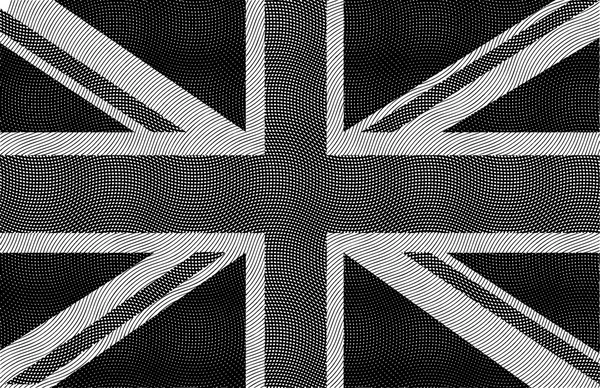 Μαύρο & λευκή σημαία του Union Jack — Φωτογραφία Αρχείου