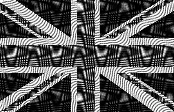 Bandera Union Jack en blanco y negro — Foto de Stock