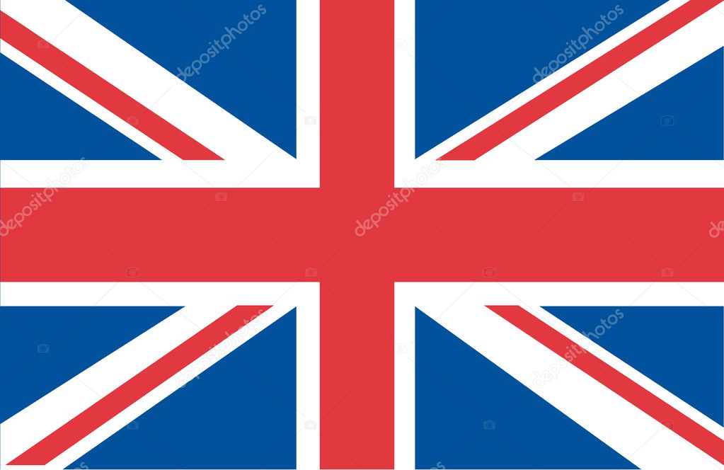 Union Jack isolated  illustration UK Flag