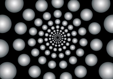 Siyah arka plan üzerine soyut orbs