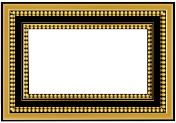 Oude antieke gouden frame op witte achtergrond — Stockfoto