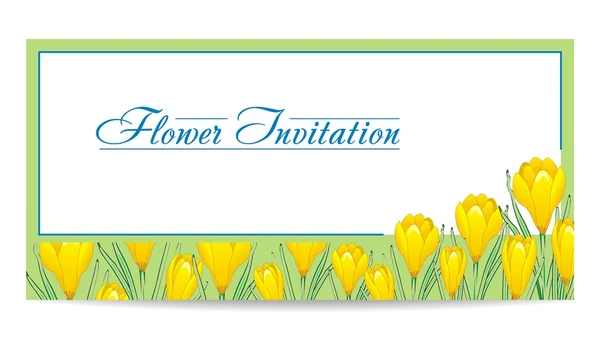 Vector flower invitation — Stock Vector