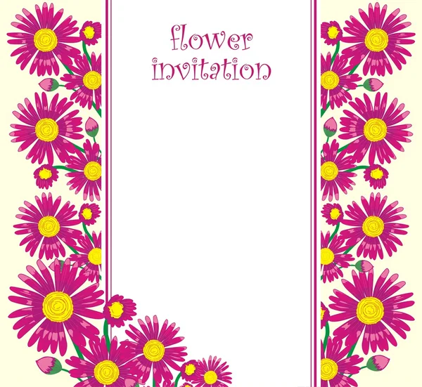 ใบเชิญดอกไม้เวกเตอร์ — ภาพเวกเตอร์สต็อก