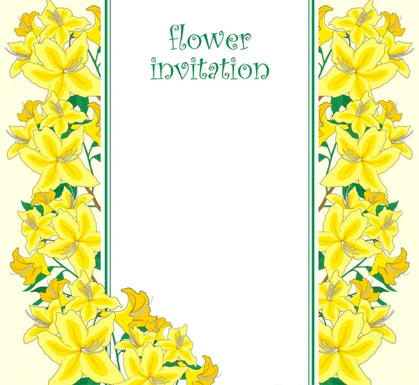 Vector flor invitación — Archivo Imágenes Vectoriales