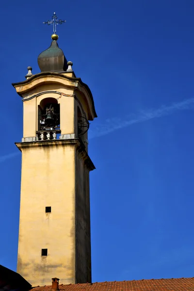 Vinago velho abstrato igreja torre sino ensolarado — Fotografia de Stock