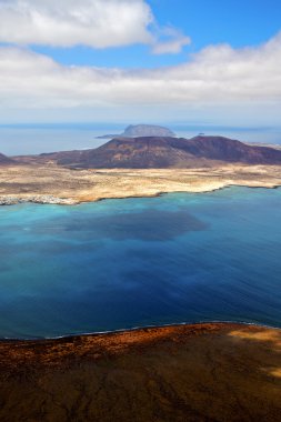 lanzarote İspanya del rio liman taş beach '' yata  