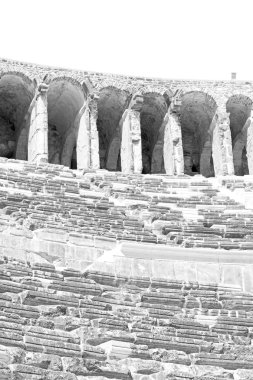  Aspendos ve Türkiye'nin Avrupa'nın eski tiyatro abstrac kırık