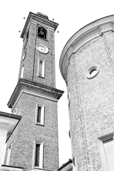 이탈리아에서 시계탑 건물 유럽 오래 된 돌과 벨 — 스톡 사진