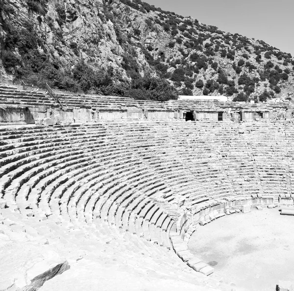 Αρχαιολογία θέατρο στην Τουρκία Μύρα Ευρώπη παλιά Ρωμαϊκή νεκρόπολη — Φωτογραφία Αρχείου