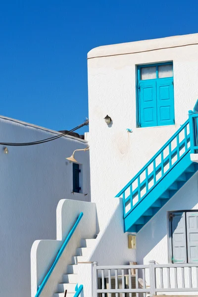W isle of greece antorini Europie stary dom i biały kolor — Zdjęcie stockowe