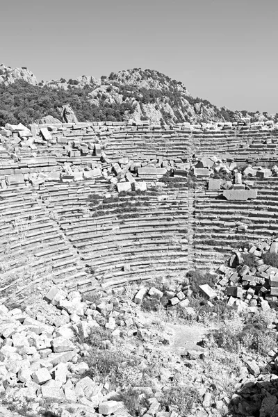 Der alte tempel und theater in termessos antalya truthahn asien himmel — Stockfoto