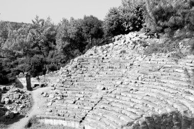eski sütun mahvetti ve taş phaselis Tapınağı Türkiye'de yok 