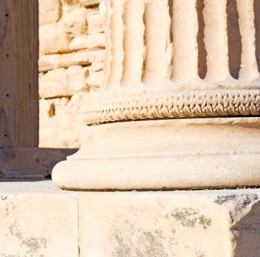  Atina'nın eski sütun taş inşaat Asya Yunanistan