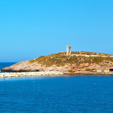 Akdeniz se tekne adalarından köpük ve köpük Yunanistan