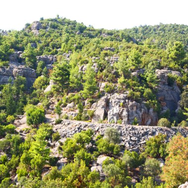 tepeden Asya Türkiye selge eski mimari kalıntılar ve na