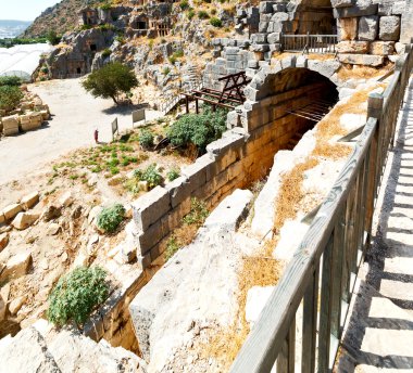  Nekropol ve yerli mezar taş Arkeoloji tiyatroda benim