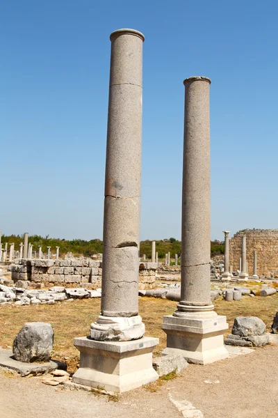 Perge régi építési Ázsia római templom — Stock Fotó