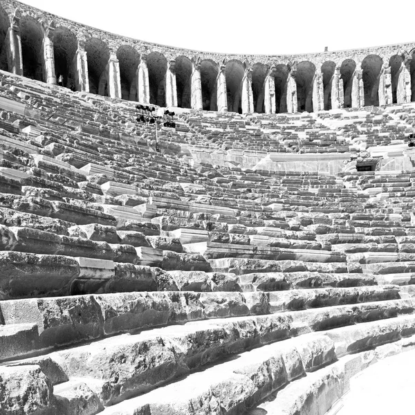 Aspendos a v Evropě Turecko staré divadlo abstrac — Stock fotografie