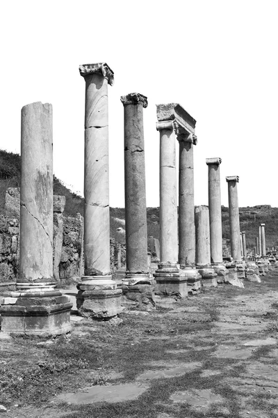 Perge vecchia costruzione in Asia tacchino la colonna e il romano — Foto Stock