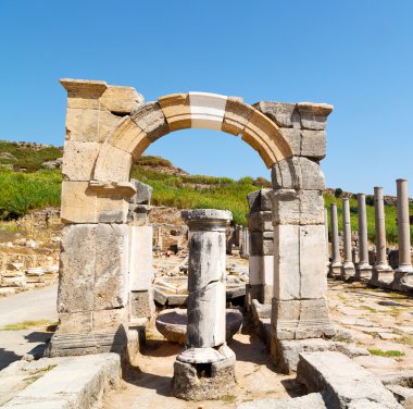  perge eski inşaat Asya Türkiye'de sütun ve roma