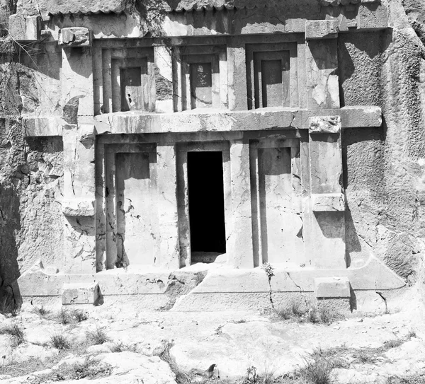 Myra in turkey europe old roman necropolis and indigenous tomb s — Stock Photo, Image