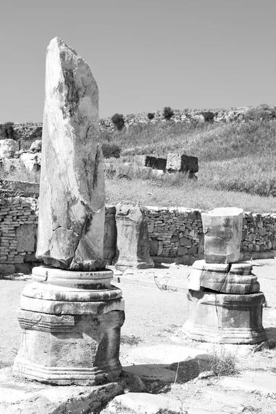 Perge eski yapılar Asya Türkiye'de sütun ve Roma — Stok fotoğraf