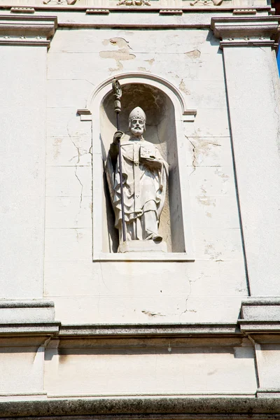 Marble in old historical    italy   and statue — Stock Photo, Image