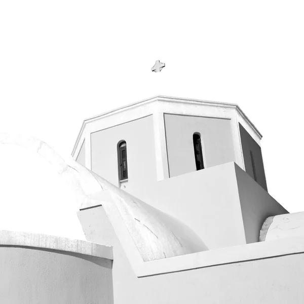 In santorini Griekenland oude constructie en de hemel — Stockfoto