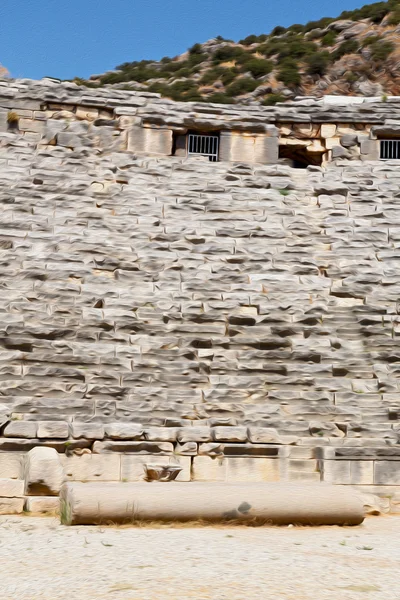 Archéologie théâtre en myre dinde europe vieille nécropole romaine — Photo