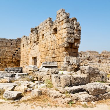  perge eski inşaat Asya Türkiye'de sütun ve roma