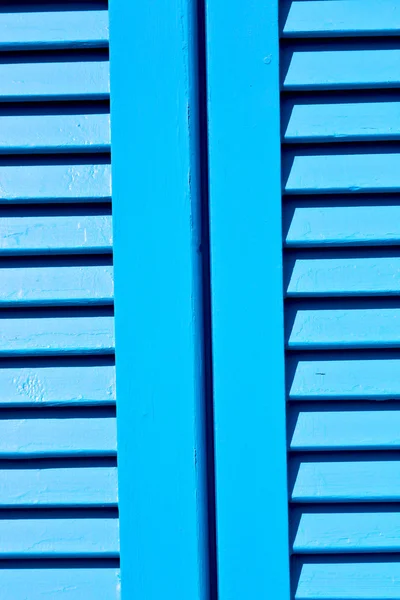 Venetian blind     in    santorini  and blue — Stock Photo, Image