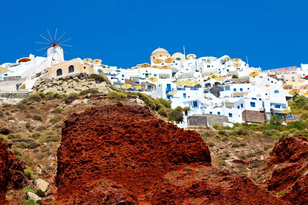 Z jednoho člunu v Evropě Řecko santorini — Stock fotografie