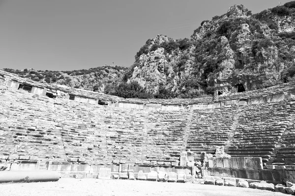 Archeologie theater in myra Turkije Europa oude Romeinse necropolis — Stockfoto