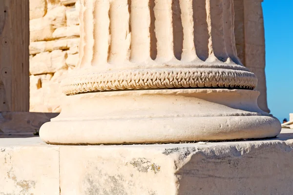 En athens piedra griega y templo romano —  Fotos de Stock