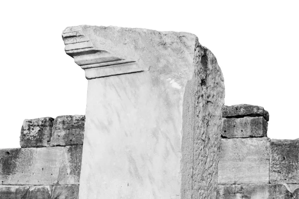 Old construction column    and the roman temple history pamukkal — Stock Photo, Image