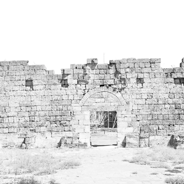 Pedra em perge construção antiga Ásia peru a coluna e — Fotografia de Stock