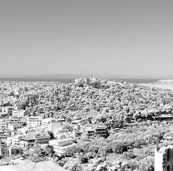 Ancient  town and new architecture in the old europe greece  con — Stock Photo, Image