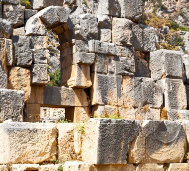  Nekropol ve yerli mezar taş Arkeoloji tiyatroda benim