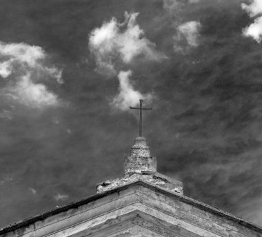 İtalya Avrupa'nın soyut Kutsal Haç ve gökyüzü b duvar