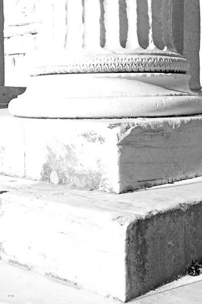 Dans athens la vieille colonne pierre construction asie grèce — Photo