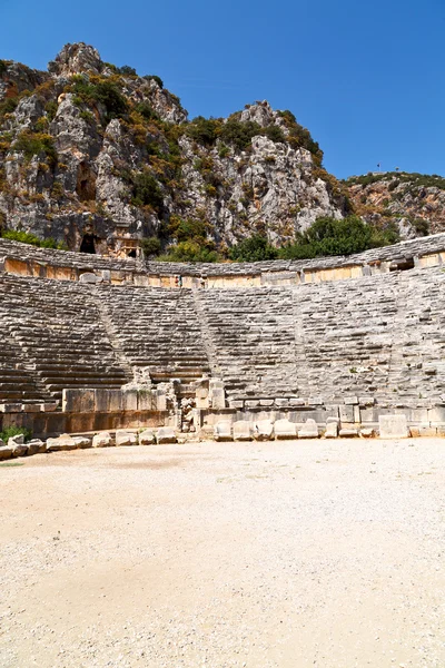 Arkeoloji myra ve yerli mezar taşı — Stok fotoğraf