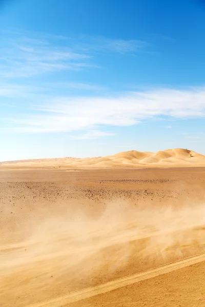 In oman old desert rub al khali the dust storm — Stock Photo, Image