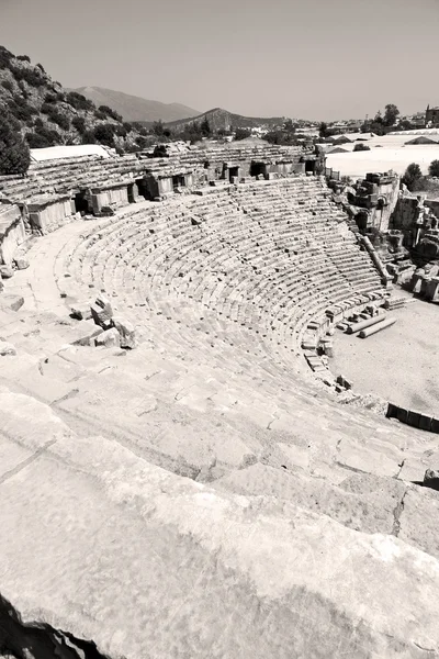 Archeologie theater in myra Turkije Europa oude Romeinse necropolis — Stockfoto