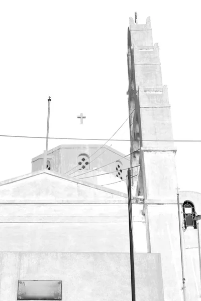 Architecture fond blanc croix en santorin grec ol — Photo