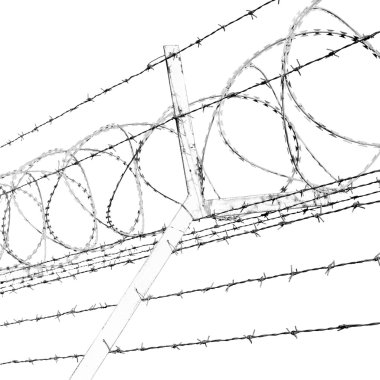 Umman barbwire içinde gökyüzünde