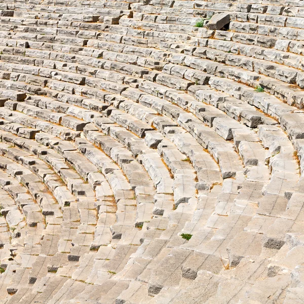 I Turkiet Europa myra gamla teatern abstrakt texturen av ste — Stockfoto