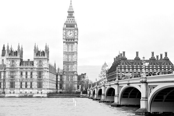 London big ben and historical old construction england city