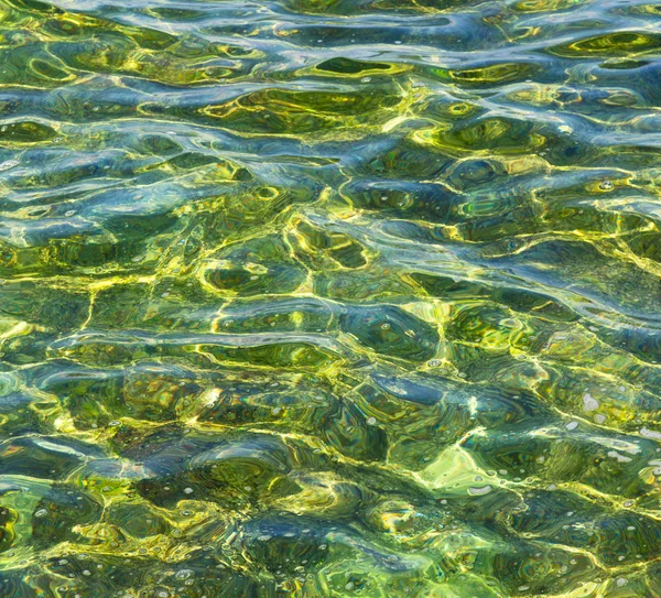 Em oman a cor e reflexo borrado do mar árabe oceano — Fotografia de Stock